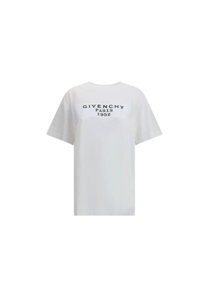 Boxy cotton T-shirt with givenchy tape print - M