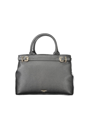 Black Polyethylene Women Handbag