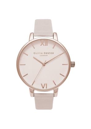 White Artificial Leather Watch