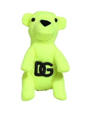 Neon Green Bear Embroidered Logo Men Keychain Clasp  Keyring
