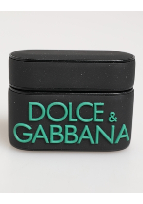 Black Mint Rubber Logo Embossed Accessory  Airpods Case