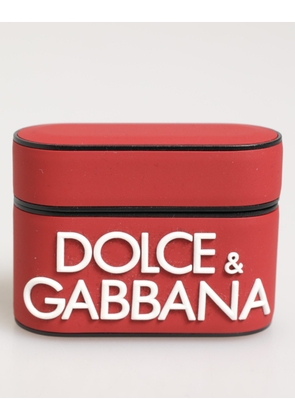 Red White Silicone Embossed Logo Accessory Airpods Case