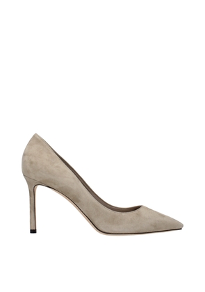 Gray Leather High Heel Pumps - EU38.5/US8.5