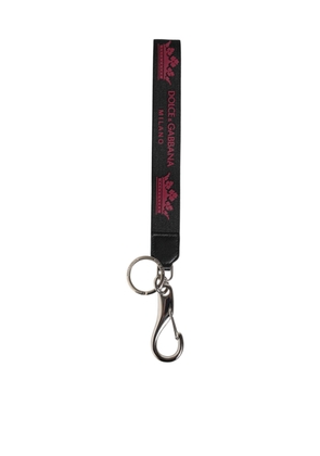 Black Burgundy Nylon DG Logo Crown Holder Keychain Keyring