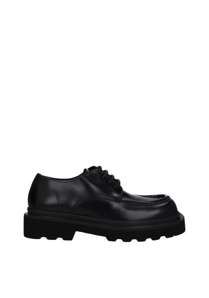 Dolce & Gabbana Black Leather Oxfords And Derbies - EU39.5/US6.5