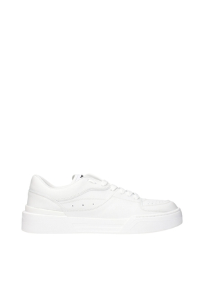 Dolce & Gabbana White Leather Low Tops - EU45/US12