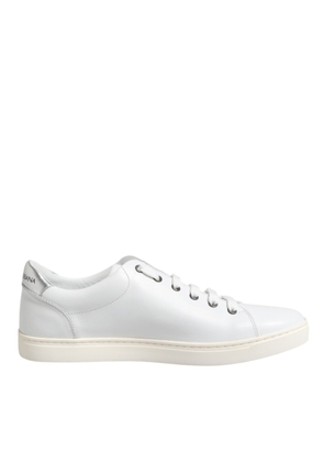 White Crown Bee Leather Low Top Sneakers Shoes - EU42/US9