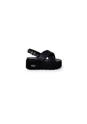 Cult Black Leather Sandal - EU39/US9