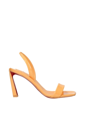 Orange Leather Stiletto Heels Sandals - EU36/US6