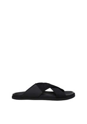 Givenchy Black Fabric Slippers Sandals - EU40/US7