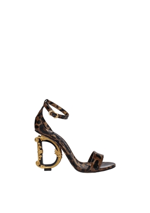Dolce & Gabbana Brown Leather Sandals - EU37/US7