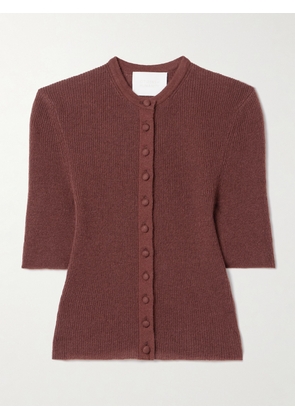 Citizens of Humanity - Tabitha Ribbed Wool And Cashmere-blend Cardigan - Brown - x small,small,medium,large,x large