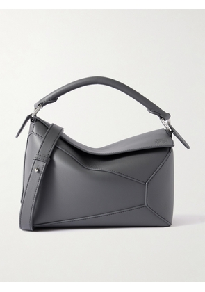 LOEWE - Puzzle Edge Small Leather Shoulder Bag - Gray - One size