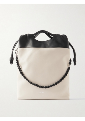 LOEWE - Flamenco Two-tone Leather Tote - Cream - One size