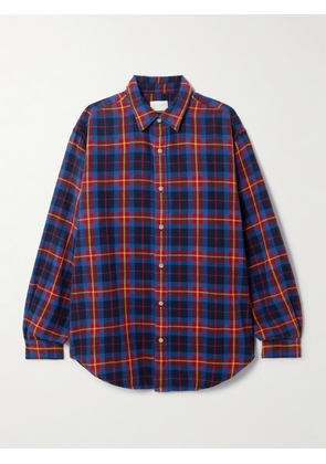 Aimé Leon Dore - Checked Cotton-flannel Shirt - Blue - x small,small,medium