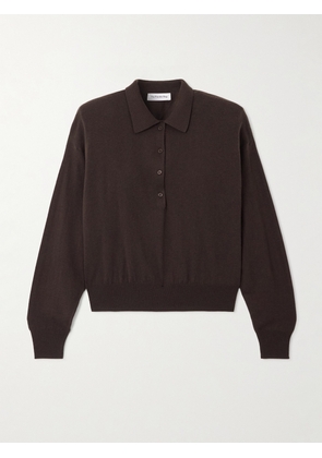 The Frankie Shop - Croydon Wool-blend Polo Shirt - Brown - XXS,XS,S,M,L,XL