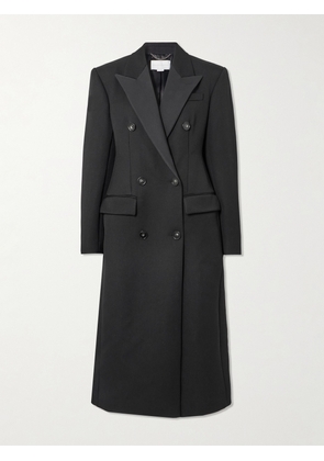 Stella McCartney - Double-breasted Satin-trimmed Twill Coat - Black - IT34,IT36,IT38,IT40,IT42,IT44,IT46