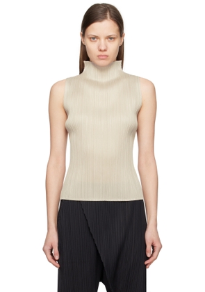 PLEATS PLEASE ISSEY MIYAKE Gray New Colorful Basics 4 Tank Top