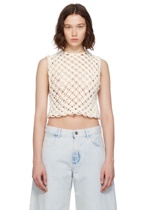 ALAÏA Off-White Hand Knotted Tank Top