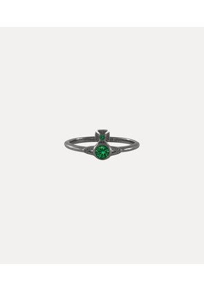 Vivienne Westwood London Orb Ring Gunmetal Crystals Unisex