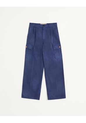 Valentino Denim Cargo Trousers Man BLUE 44