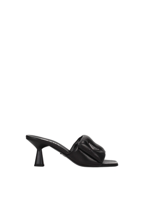 Prada Black Leather Platforms - EU35.5/US5.5