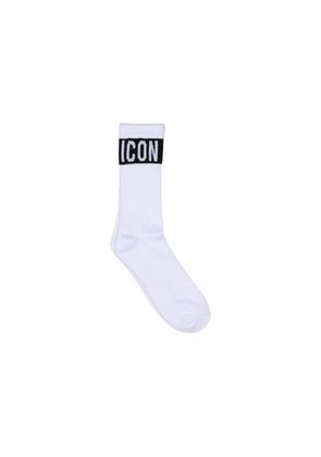 Icon White Cotton Sock - One Size
