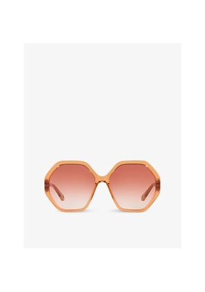 Womens Chloe Ch0008S Acetate Geometric-Frame Sunglasses