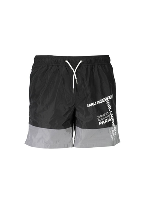 Karl Lagerfeld Black Polyester Swimwear - M