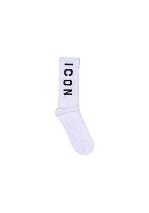 Icon White Cotton Sock - One Size