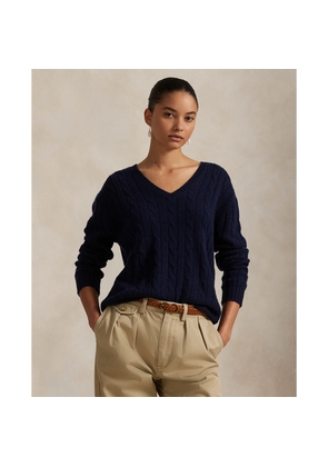 Relaxed Fit Cable Cashmere Jumper