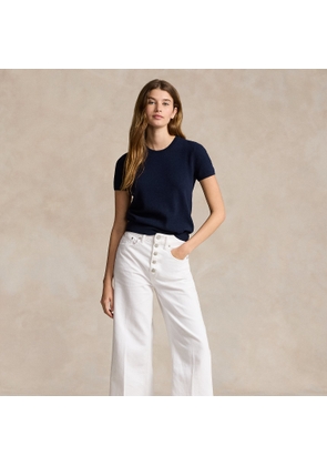 Cashmere Short-Sleeve Crewneck Jumper