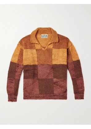 Kartik Research - Jacquard-Knit Wool Sweater - Men - Orange - S