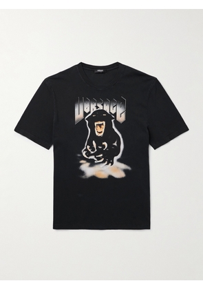 Versace - Re-Edition Panther Printed Cotton-Jersey T-Shirt - Men - Black - S