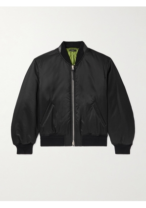 TOM FORD - Silk-Satin Padded Bomber Jacket - Men - Black - IT 46