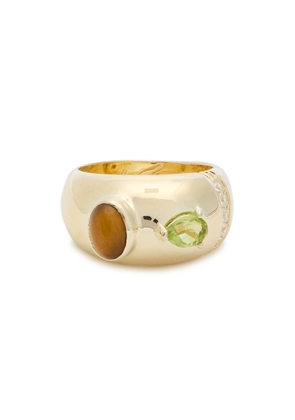 Legier Bubble Bezel 14kt Gold-plated Ring - 6 (L 1/2)
