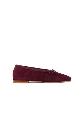 Mansur Gavriel Square Toe Ballerina Flat in Burgundy. Size 36. Also in 35.5, 36.5, 37, 38.