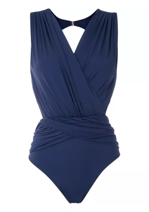 Brigitte Lumma draped swimsuit - Blue