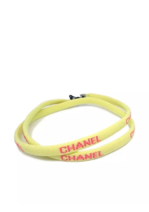 CHANEL Pre-Owned 2000 logo-embroidered sunglasses strap - Yellow