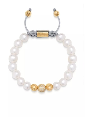 Nialaya Jewelry beaded pearl bracelet - White