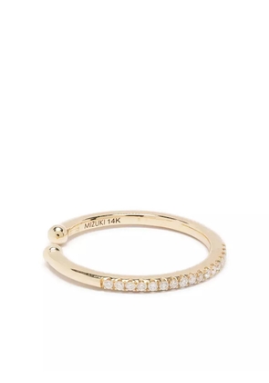 Mizuki 14kt yellow gold Sea of Beauty diamond ear cuff