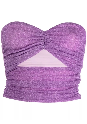 Amen lurex cropped top - Purple