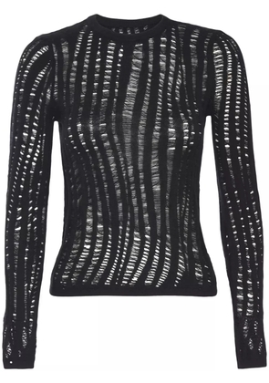 RTA open-knit long-sleeved top - Black