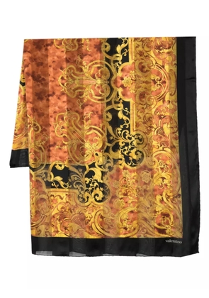 Valentino Garavani Pre-Owned 1980s baroque-print silk scarf - Black