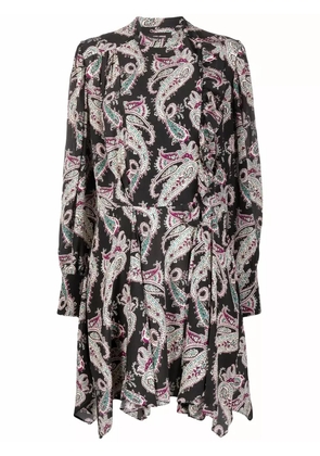 ISABEL MARANT paisley-print silk dress - Black