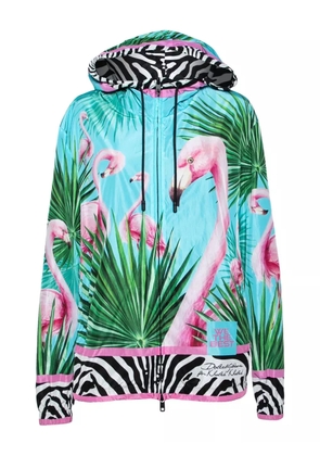 Dolce & Gabbana Pre-Owned x DJ Khaled flamingo-print hoodie - Blue