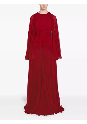 Giambattista Valli pleated cape-detail dress - Red