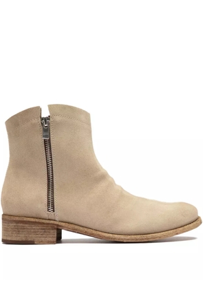 Officine Creative Oliver Sigaro zip-detail suede ankle boots - Neutrals