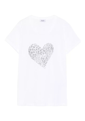 LIU JO heart-print cotton T-shirt - White