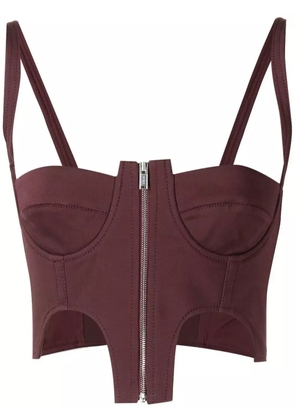 Dion Lee double arch bustier top - Red